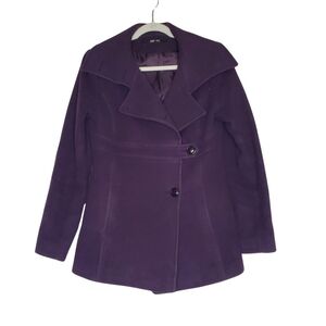 DKNY Purple Pea Coat